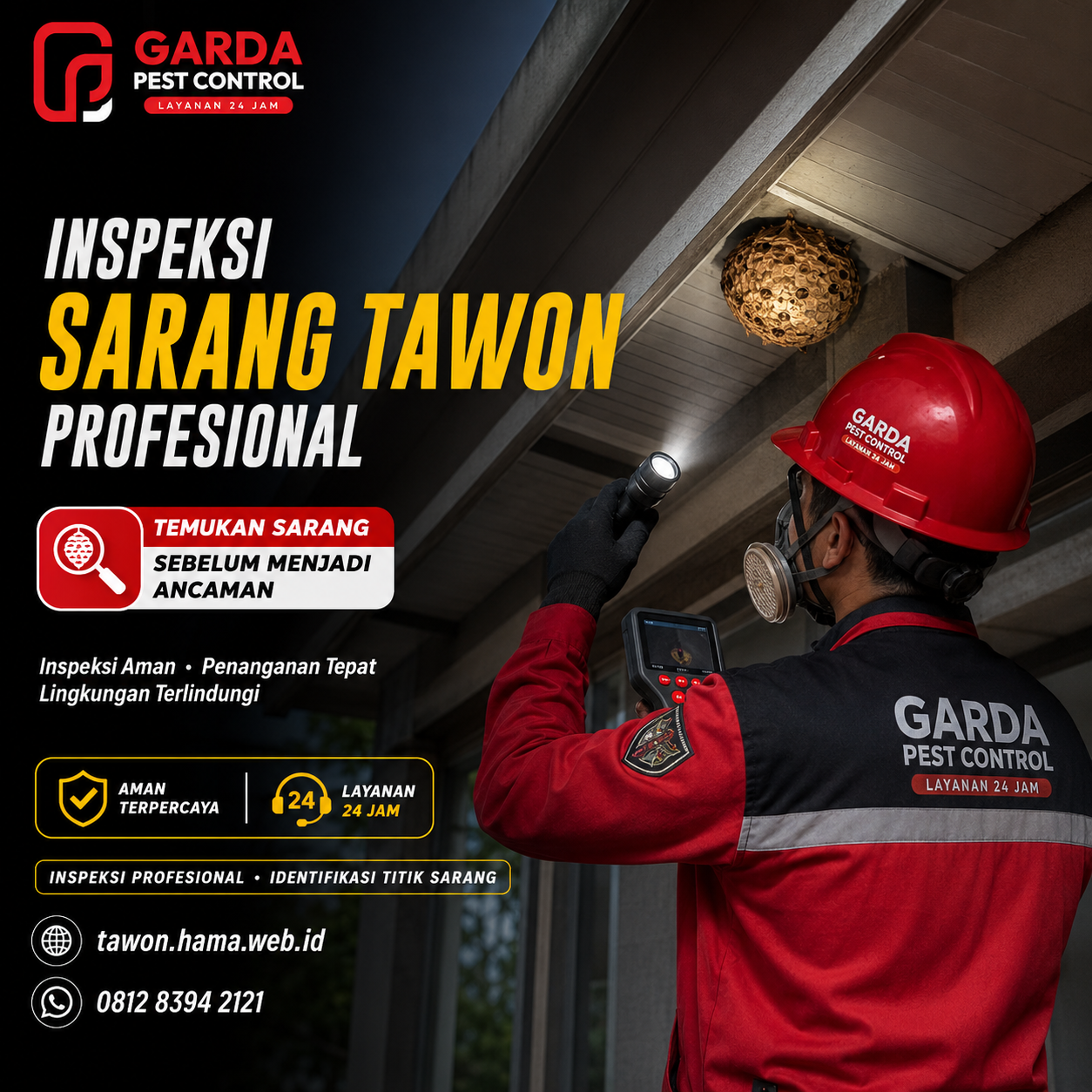 Layanan pembasmi tawon Sidoarjo panggilan darurat 24 Sukoharjo Terpercaya