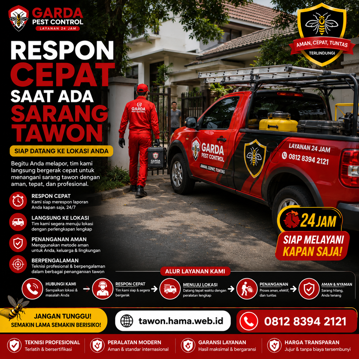Harga Jasa Pembasmi Tawon Cirebon: Transparan dan Aman