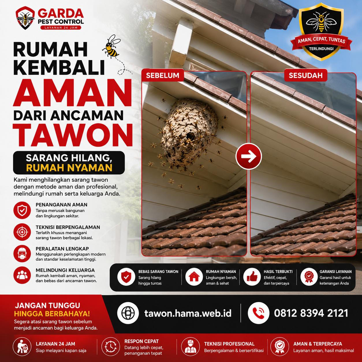 Jasa Pembasmi Tawon Cirebon: Penanganan Profesional untuk Ketenangan Anda